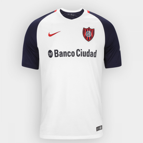2017-18 San Lorenzo White Away Soccer Jersey